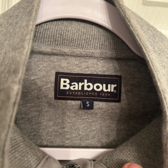 Barbour Gray 1/4 Buttoned Sweater - Picture 3 of 7